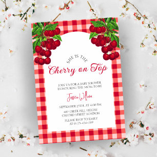 Cherry on top Fall Baby Shower  Invitation