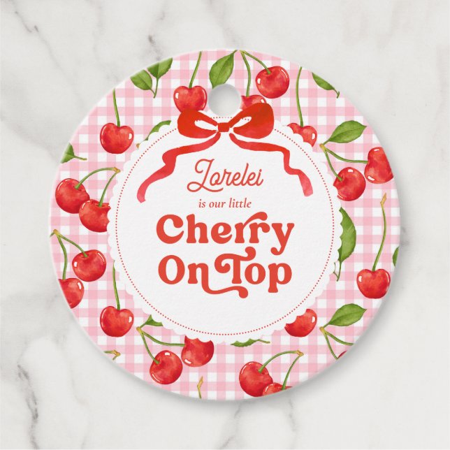 Cherry on Top Favour Tag (Front)
