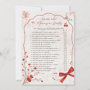 Cherry on Top Guess Who Game   Mommy or Daddy Pink