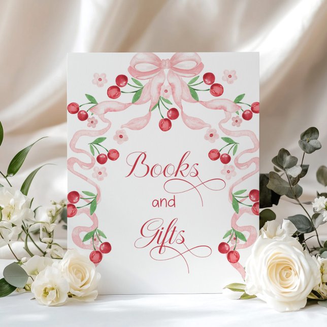 Cherry on top pink Bow Books and gifts Poster (Creator Uploaded)