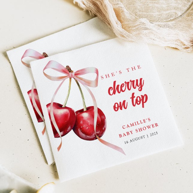 Cherry on Top Shower Napkin (Creator Uploaded)