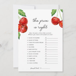 Cherry on top The Price is Right Baby Shower Game Holiday Card