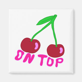 Cherry On Top, Vibrant Colourful Design Magnet