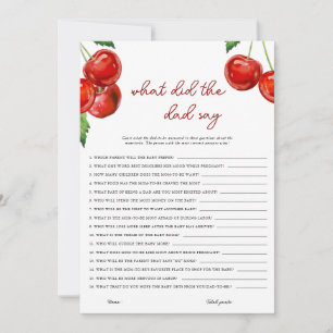 Cherry on top What did the dad say Baby Shower Holiday Card