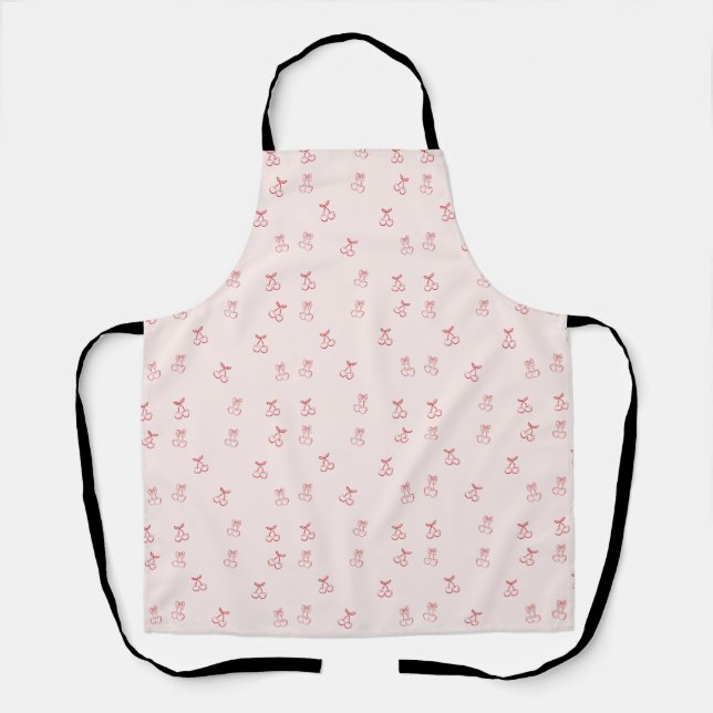 Cherry Outline Minimalism Apron (Front)