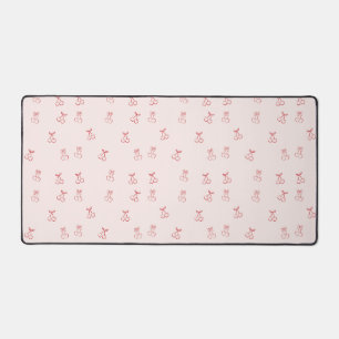 Cherry Outline Minimalism Desk Mat