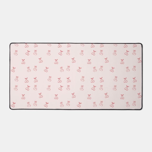 Cherry Outline Minimalism Desk Mat (Front)