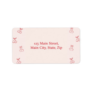 Cherry Outline Minimalism Label