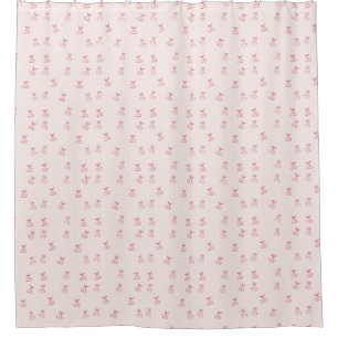 Cherry Outline Minimalism Shower Curtain