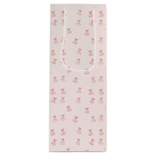 Cherry Outline Minimalism Wine Gift Bag