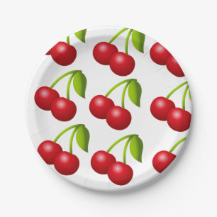 Cherry Party Paper Plates Entertain Guests Dining