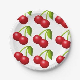 Cherry Party Paper Plates Entertain Guests Dining