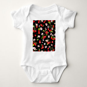 Cherry Pattern 1 Baby Bodysuit