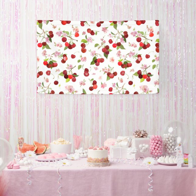 Cherry Pattern 1 Banner (Party)