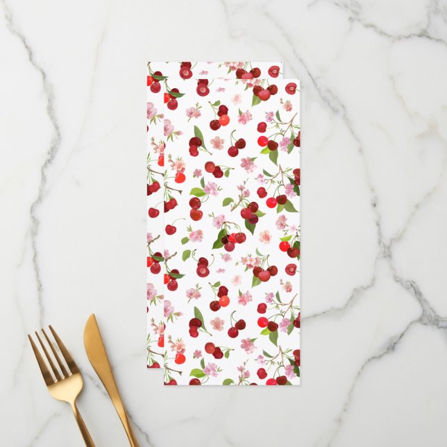 Cherry Pattern 1 Menu (Front/Back In Situ)