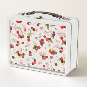 Cherry Pattern 1 Metal Lunch Box