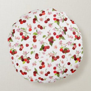 Cherry Pattern 1 Round Cushion