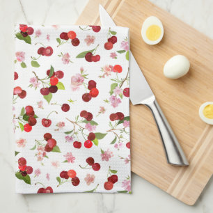 Cherry Pattern 1 Tea Towel