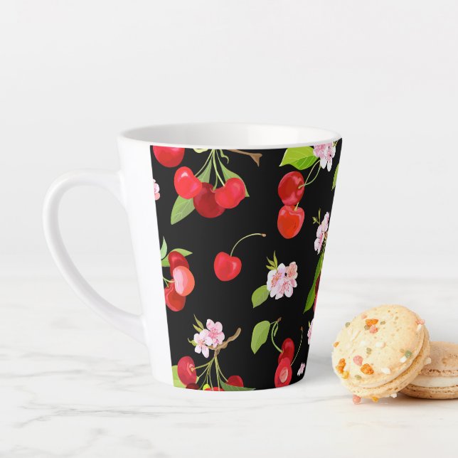 Cherry Pattern 2 Latte Mug (In Situ)