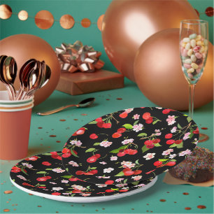 Cherry Pattern 2 Paper Plate
