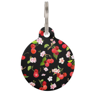 Cherry Pattern 2 Pet Tag