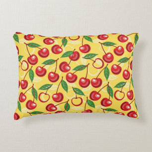 Cherry pattern decorative cushion