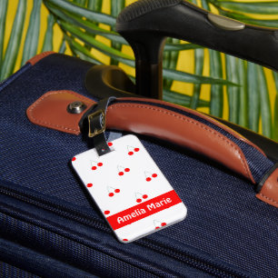 Cherry Pattern Fruit Personalize Luggage Tag