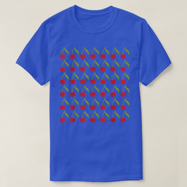 Cherry Pattern fruit summer sun vacation vegan swe T-Shirt (Design Front)