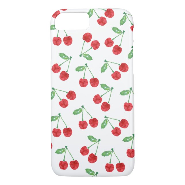 Cherry Pattern iPhone Case (Back)
