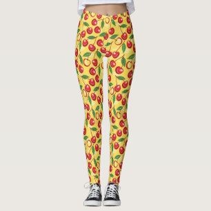 Cherry pattern leggings