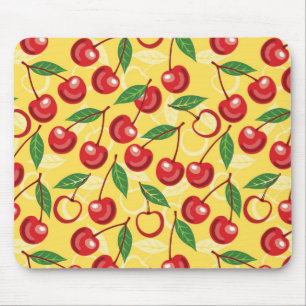 Cherry pattern mouse mat