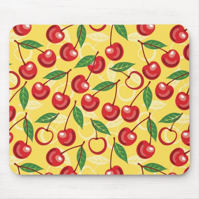 Cherry pattern mouse mat (Front)