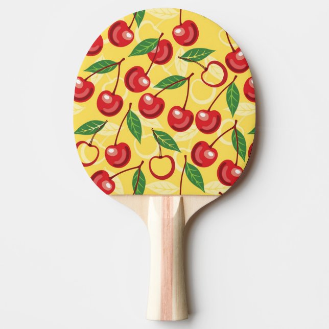 Cherry pattern ping pong paddle (Front)