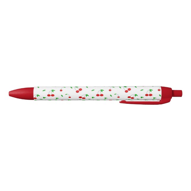 Cherry Pattern, popular design Black Ink Pen (Bottom)