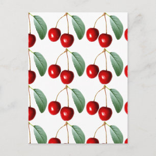 Cherry Pattern Postcard
