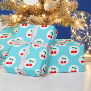 Cherry Pattern – Retro Fruit Gift & Decor Wrapping Paper