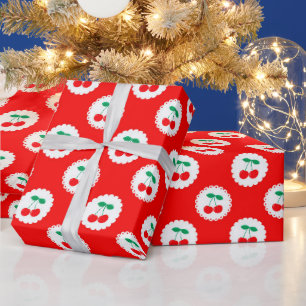 Cherry Pattern – Retro Fruit Gift & Decor Wrapping Paper