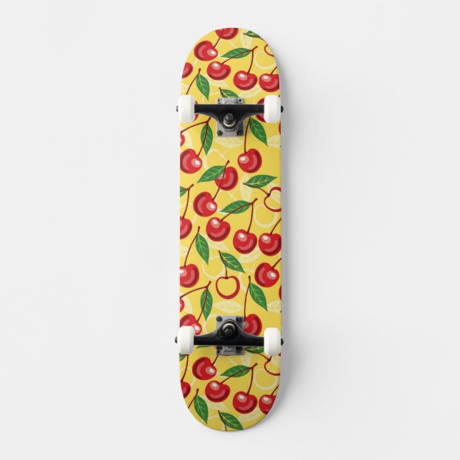 Cherry pattern skateboard (Front)