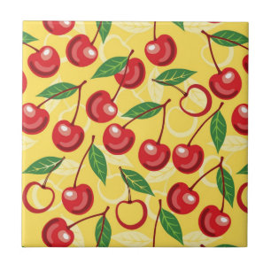 Cherry pattern tile