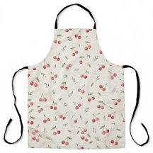 Cherry Pattern Vintage Botanical Apron