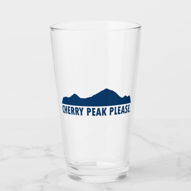 Cherry Peak Resort Please Glass (Front)