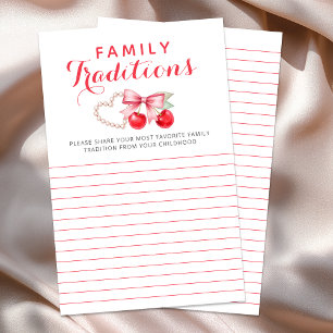 Cherry Pearl Baby Shower Family Traditions Game