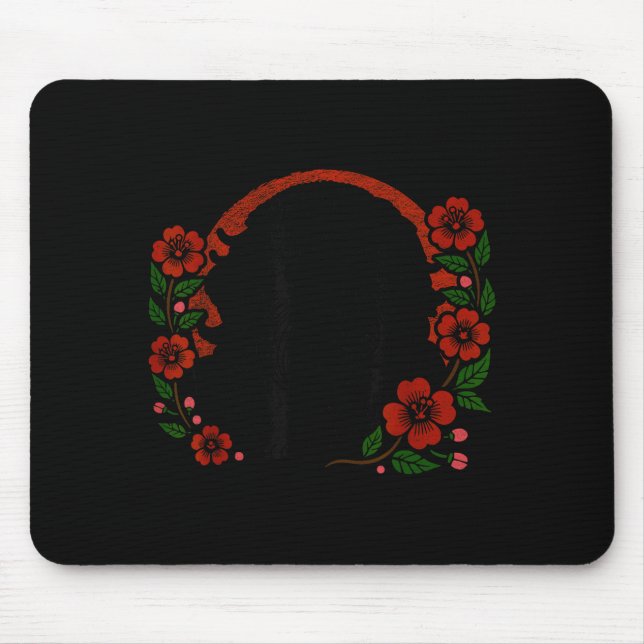 Cherry Pekingese Blossoms Floral Dog Japanese Fun Mouse Mat (Front)