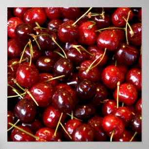 Cherry photo wall decoration on canvas