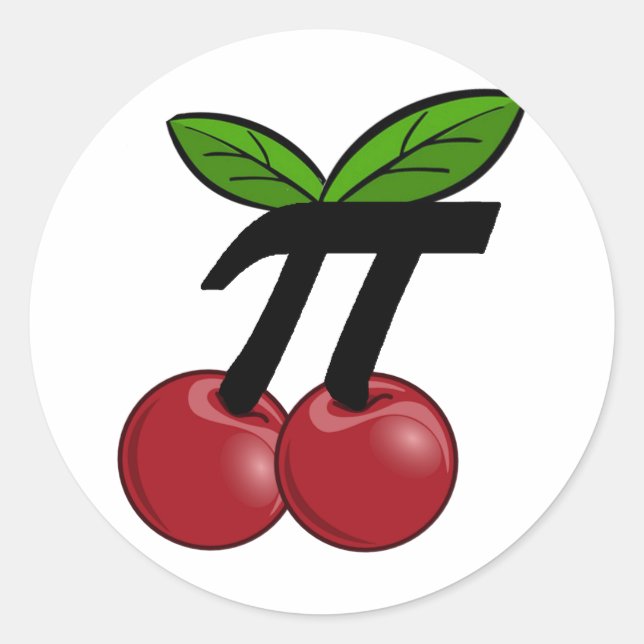Cherry Pi Classic Round Sticker (Front)