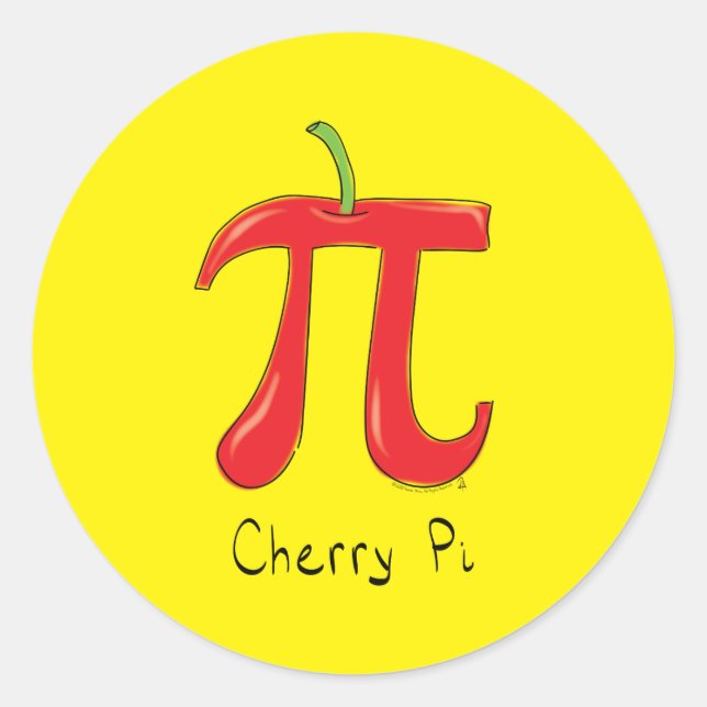 Cherry Pi Cute Math Pi Day Stickers (Front)
