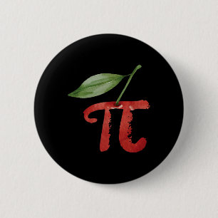 Cherry Pi Day Funny Pie Cherries 3.14 Humour Scien 6 Cm Round Badge