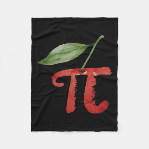 Cherry Pi Day Funny Pie Cherries 3.14 Humour Scien Fleece Blanket