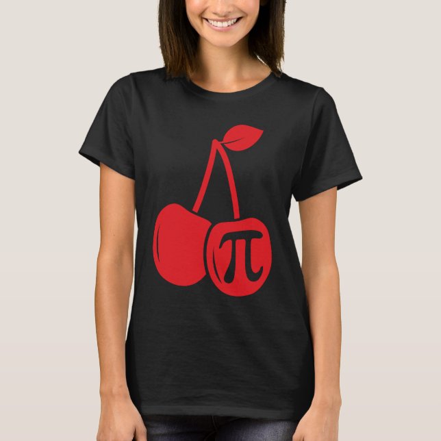 Cherry Pi Day  Math Nerd Pie Teacher 3 14 Science T-Shirt (Front)