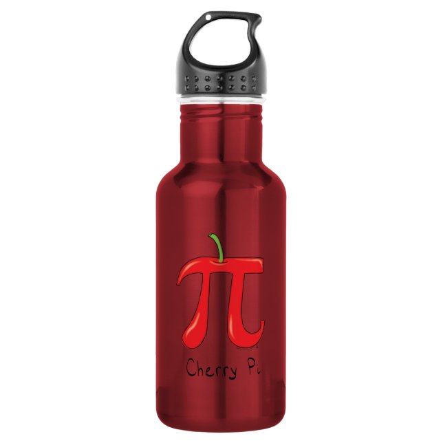 Cherry Pi Symbol Cute Math Teacher 532 Ml Water Bottle (Front)